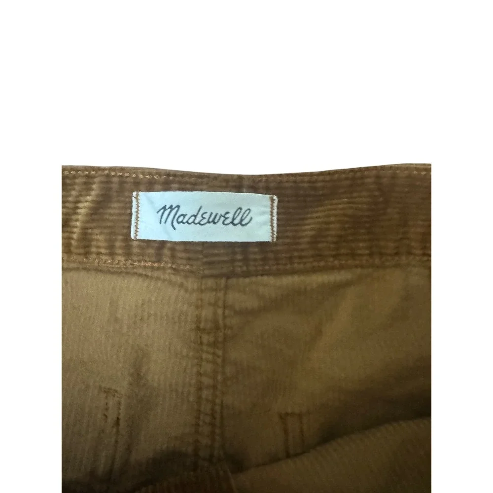 Madewell Womens Corduroy Pants High Waist Slim Emmett Straight Leg Brown Size 27 - Picture 3 of 6